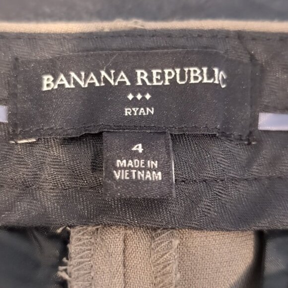 Banana Republic Ryan Pants Slim Straight Leg Trousers Mid Rise Crocodile Trouser - Picture 12 of 14